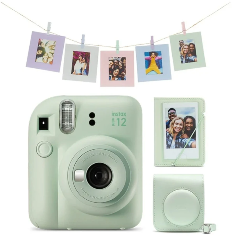 Fujifilm INSTAX MINI 12 MEGA PACK MINT GREEN + INSTAX MINI EU 2 GLOSSY(10X2/PK)