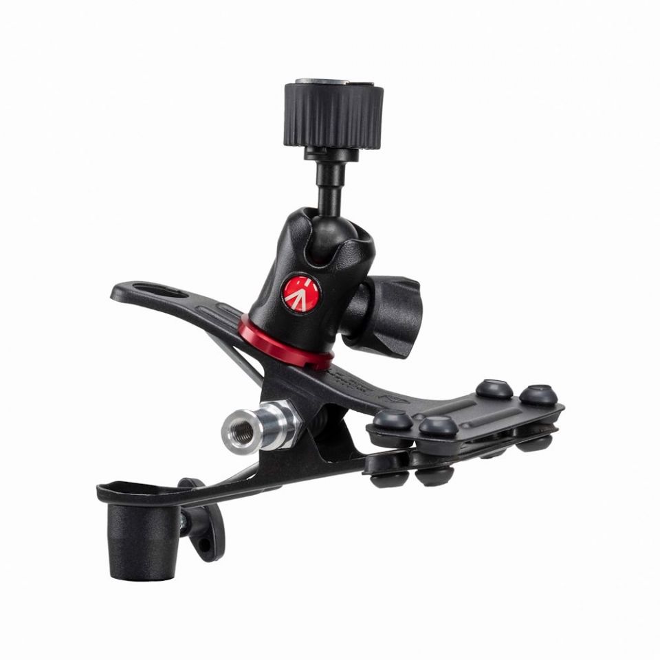 Manfrotto 175F-2 Federklemme mit Zubehörschuh und Kugelkopf